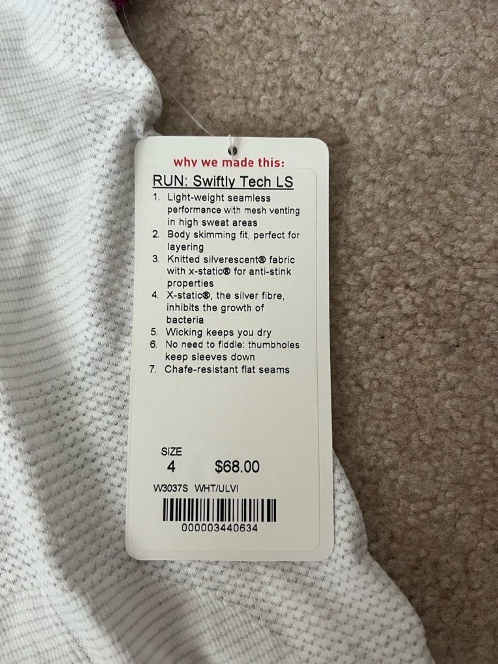 Lululemon RUN: Swiftly Tech Long Sleeve - Picture 2 of 4